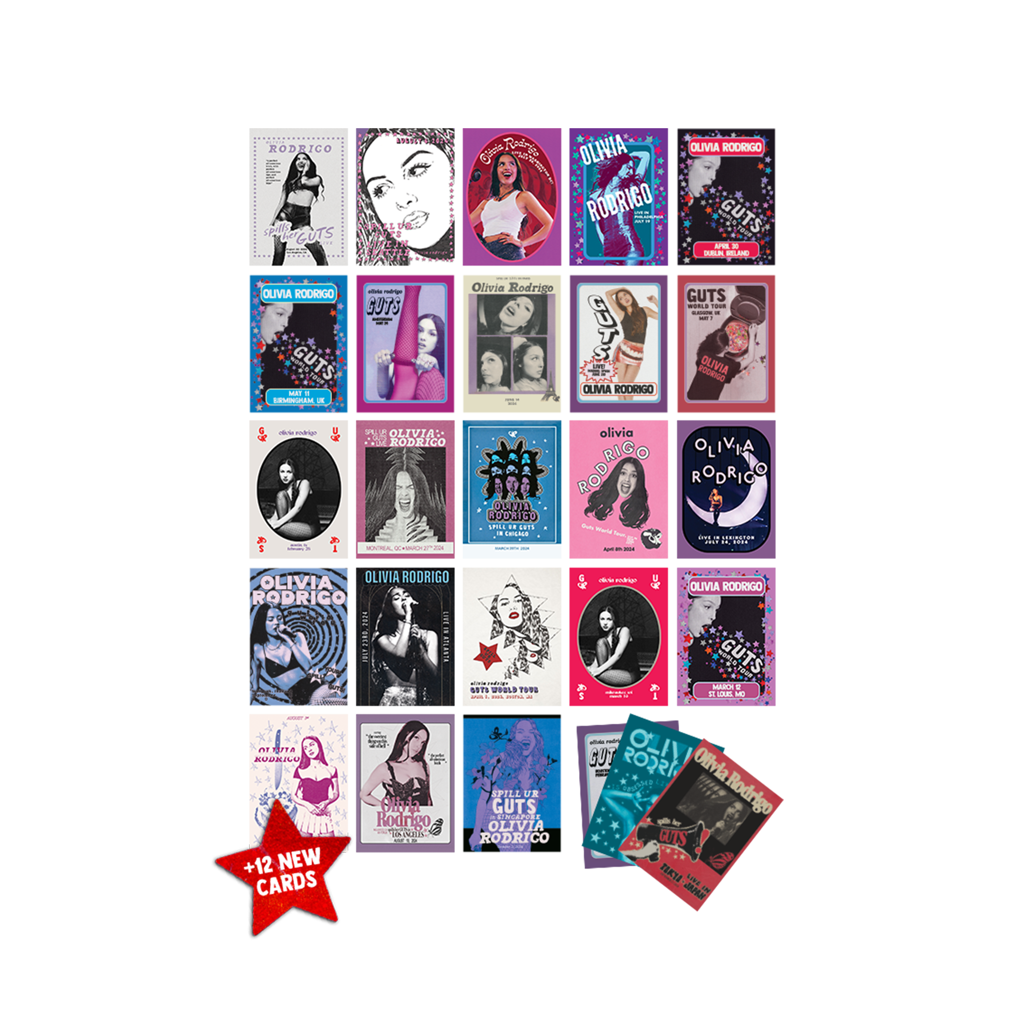 Olivia Rodrigo GUTS Trading Card Pack - Universal Music Denmark Store