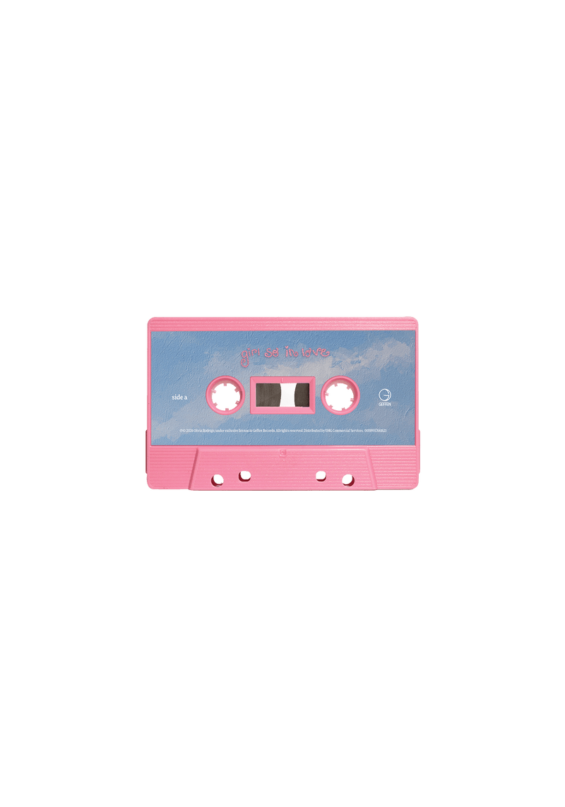 you seem pretty sad for a girl so in love - baby pink cassette + signed art card