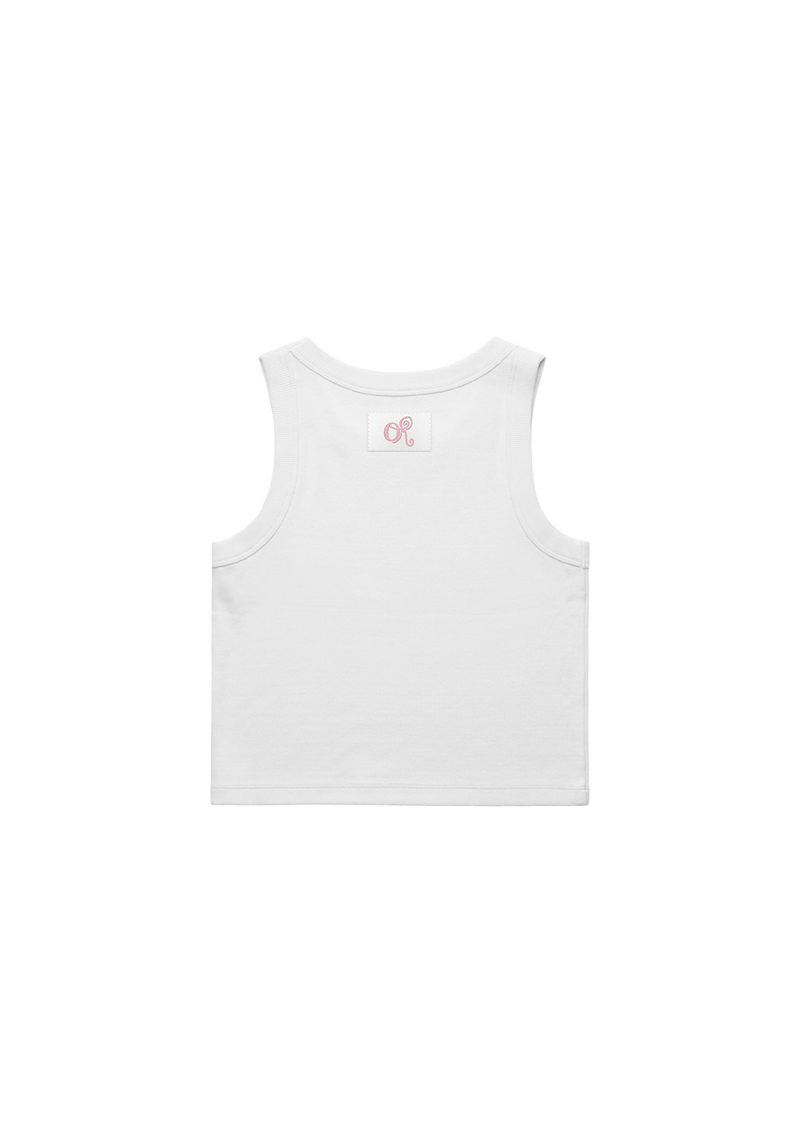 drop dead embroidered women's crop tank