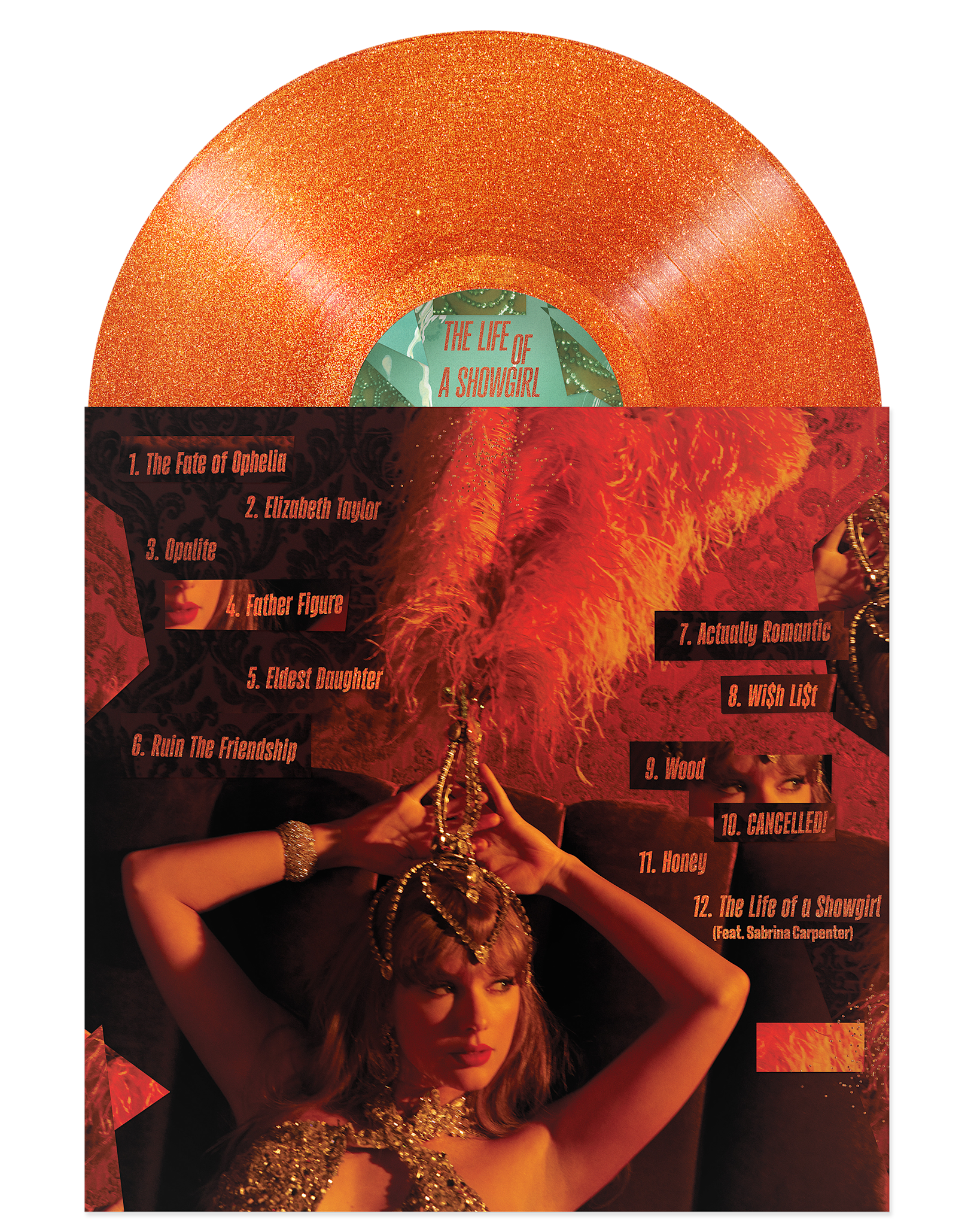 THE LIFE OF A SHOWGIRL: SWEAT AND VANILLA PERFUME PORTOFINO ORANGE GLITTER VINYL