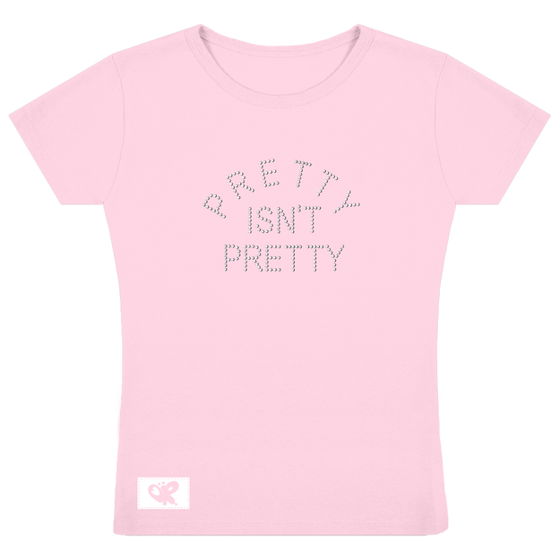 Pretty Isn't Pretty Rhinestone T-Shirt