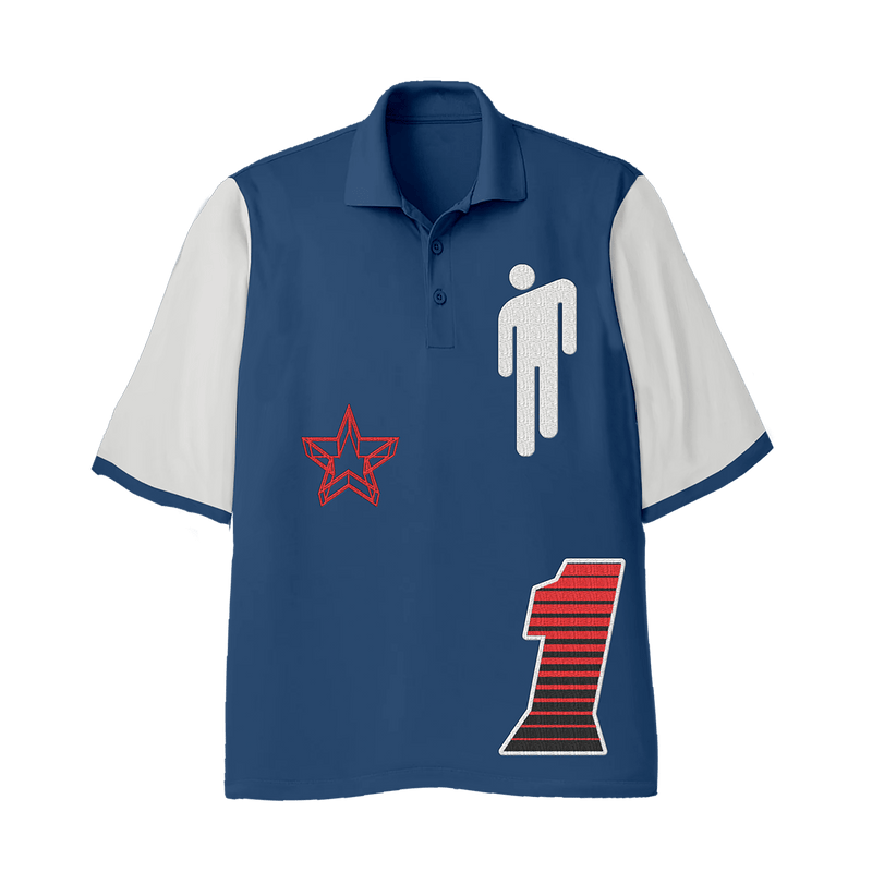 Blohsh Racer 1 Blue Polo Shirt