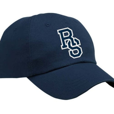 Navy blå baseball cap med hvid/navy "RS" logo.