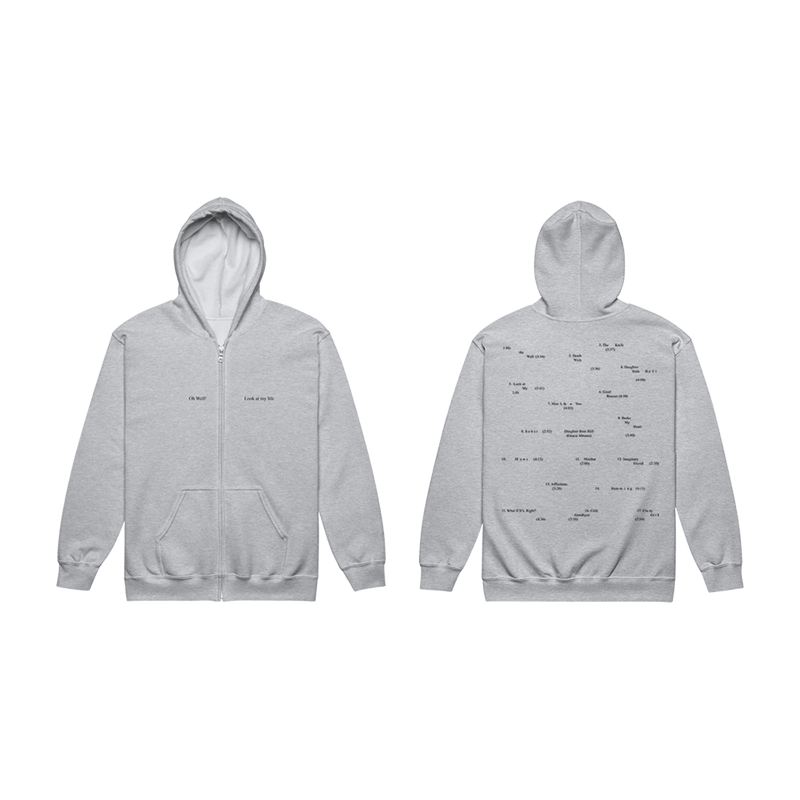 Daughter from Hell Tracklist Zip-Up Hoodie