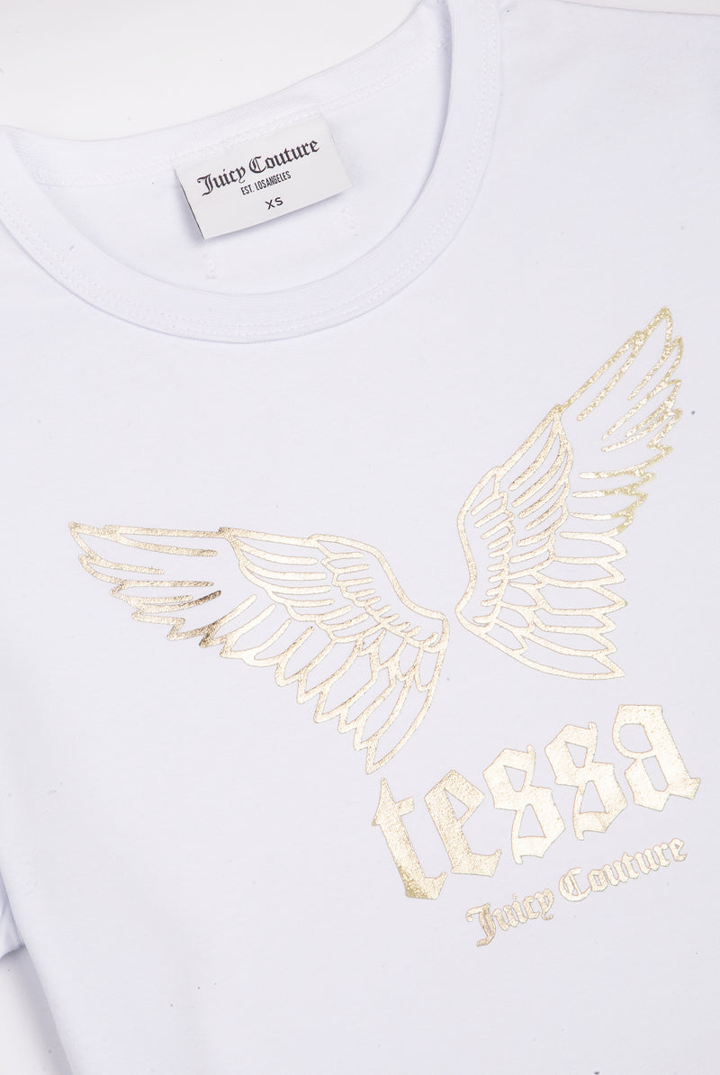 JUICY X TESSA CAPPED BABY SLEEVE TSHIRT