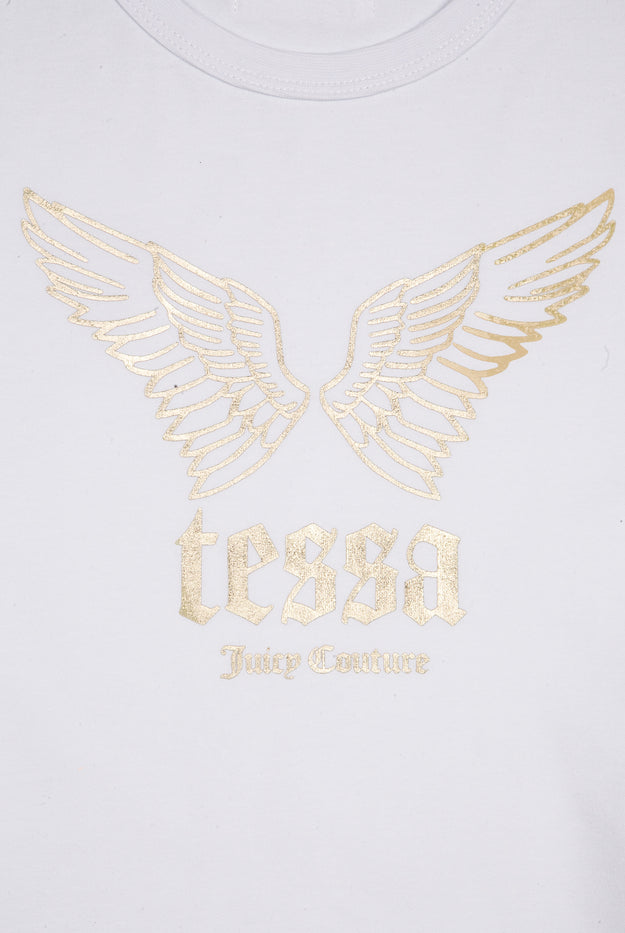 JUICY X TESSA CAPPED BABY SLEEVE TSHIRT