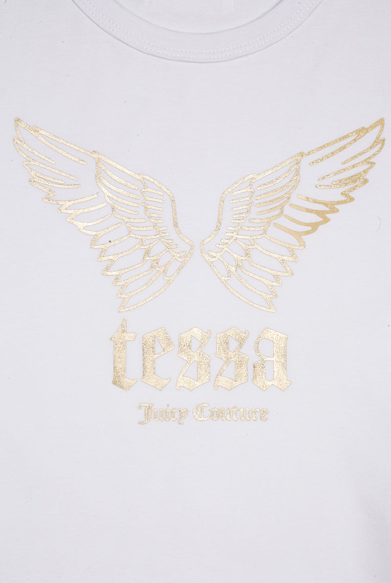 JUICY X TESSA CAPPED BABY SLEEVE TSHIRT