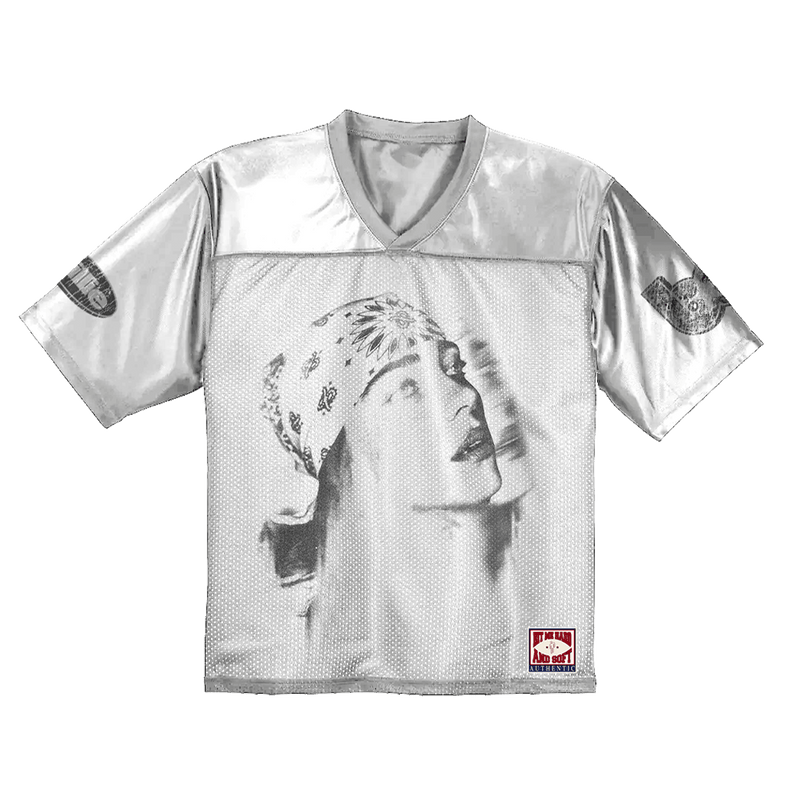 シャツ BILLIE EILISH Bandana Football Jersey Billie Bandana White Football Jersey - Universal Music Nordics
