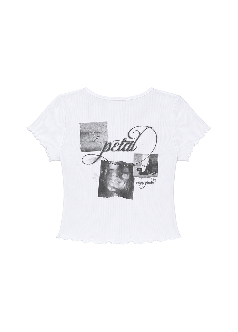 petal ripped photo baby tee