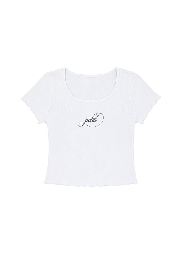 petal ripped photo baby tee