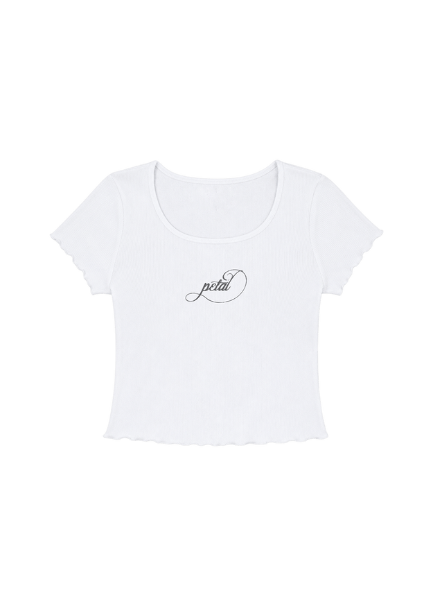 petal ripped photo baby tee