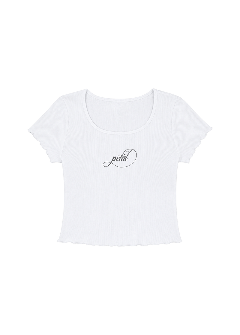 petal ripped photo baby tee