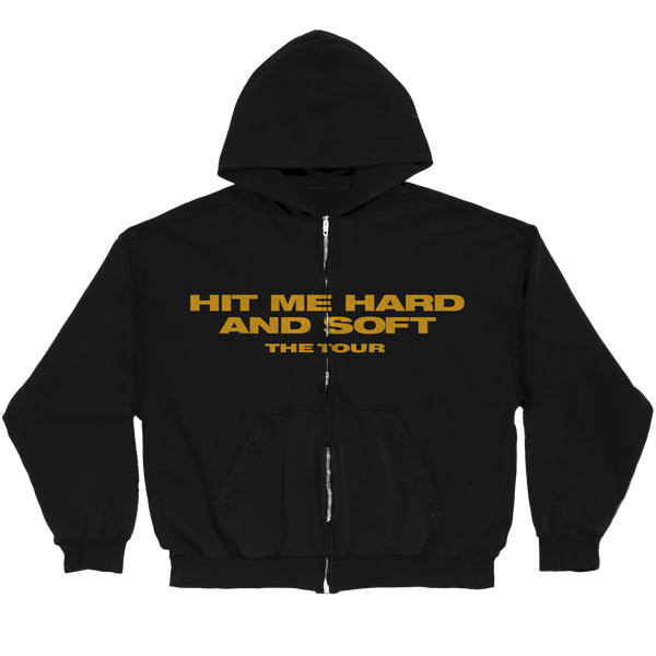 HIT ME HARD AND SOFT Live in 3D Hands Black Zip Hoodie