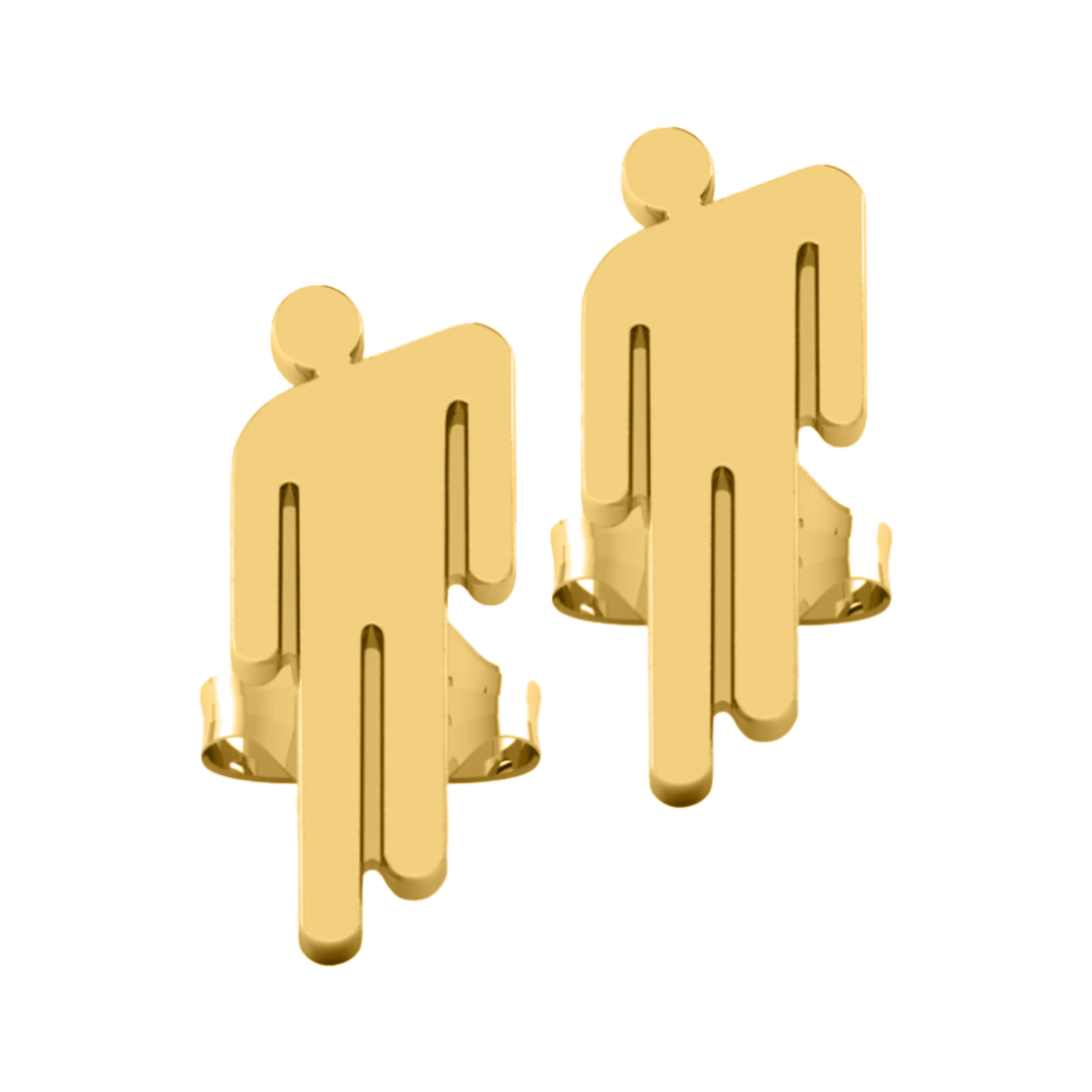 Gold Blohsh Mini Stud Earrings