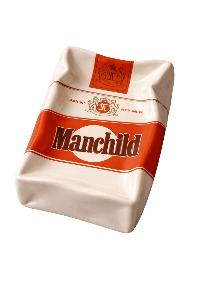 Manchild Crushed Cigarette Box Ceramic Tray