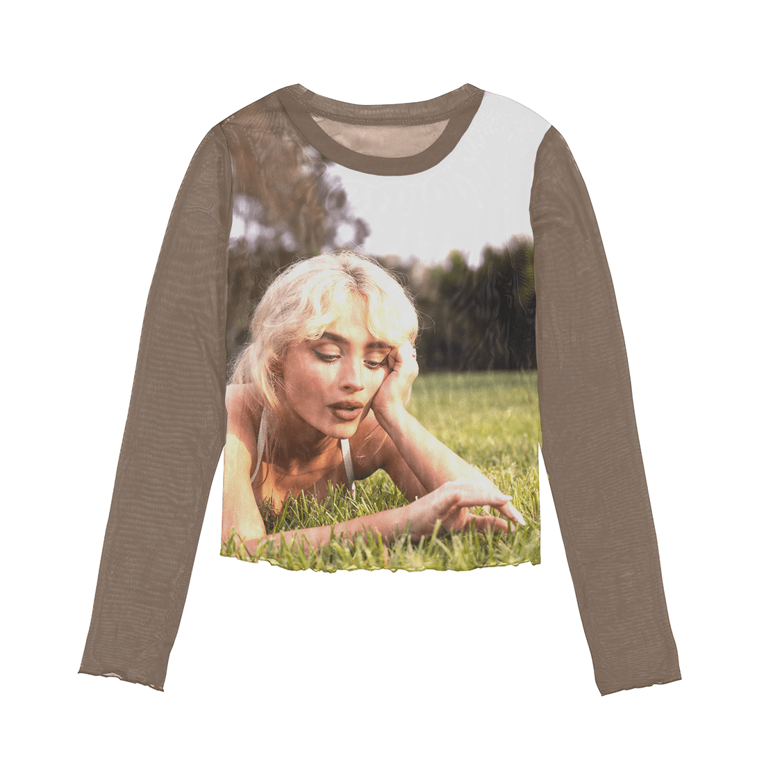 Sabrina Carpenter Photo Mesh Top