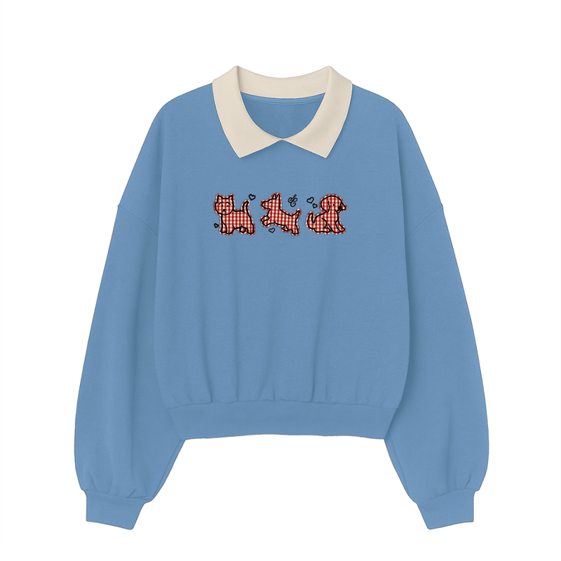 Man's Best Friend Collared Fleece Long Sleeve