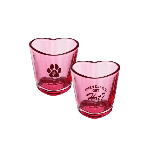 When Did You Get Hot? Heart Shot Glass
