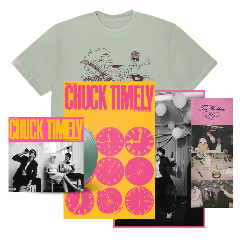 Chuck Timely & the Hourglass - Pistachio Vinyl  + Joy's Automobiles Tee INTL Bundle