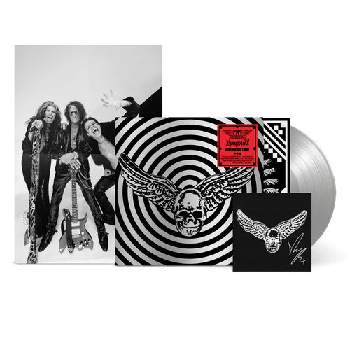 Aerosmith & YUNGBLUD - One More Time - Silver Vinyl (YUNGBLUD Store Exclusive) + Signed Art Card