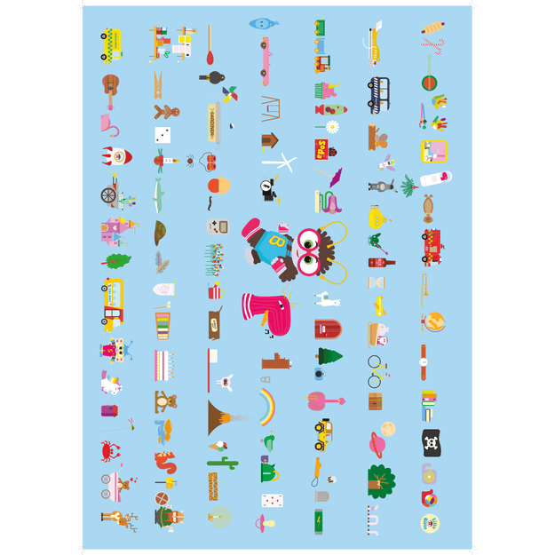 Blå element plakat