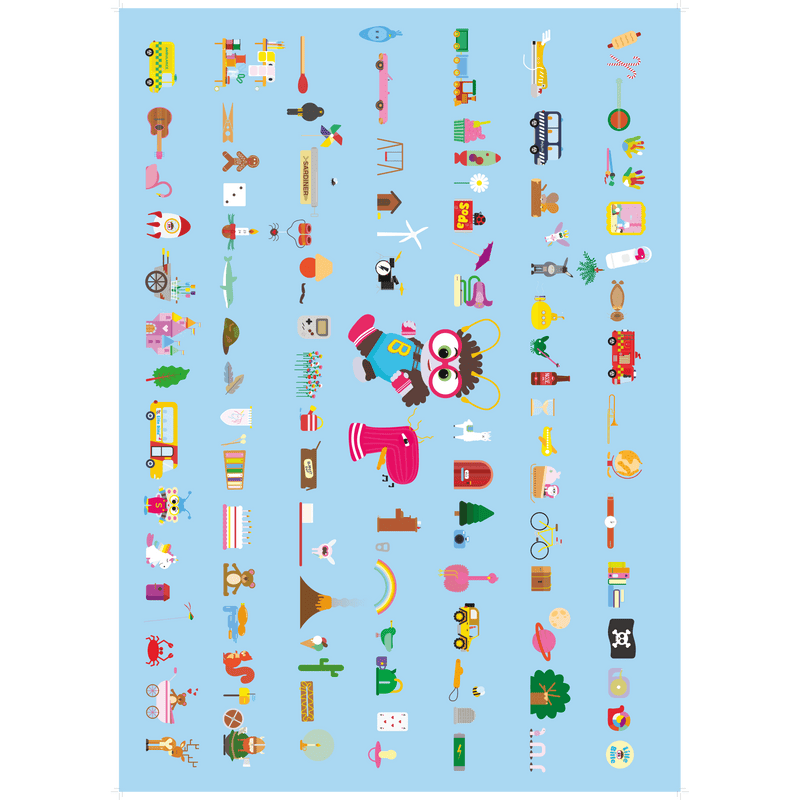 Blå element plakat