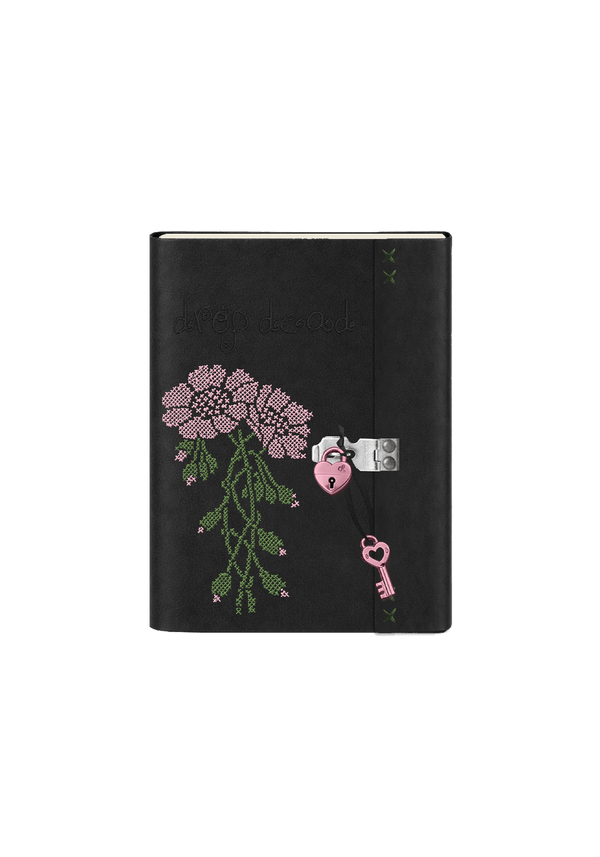 drop dead heart keyed padlock journal