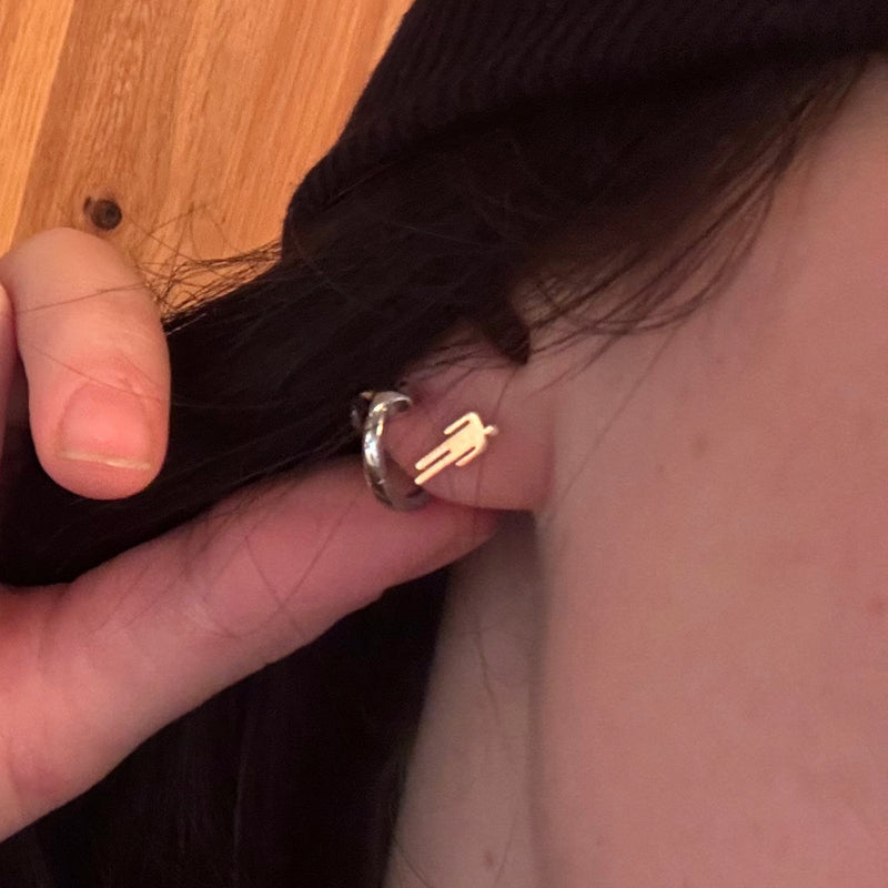 Gold Blohsh Mini Stud Earrings