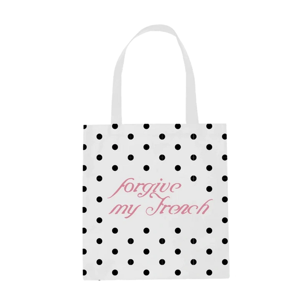 Forgive My French Polka Dot Tote
