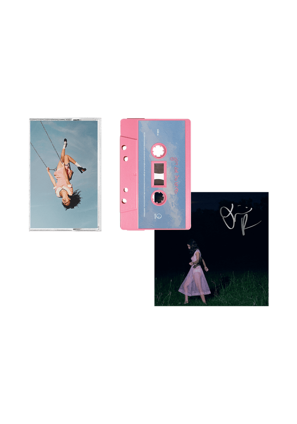 you seem pretty sad for a girl so in love - baby pink cassette + signed art card