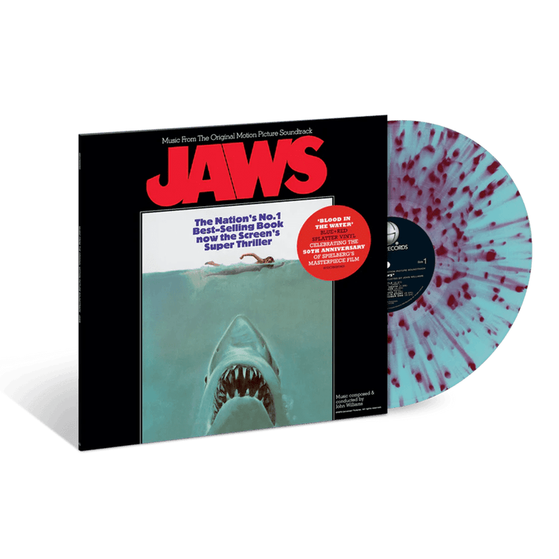 John Williams - Jaws (Music From The Original Motion Picture Soundtrack) - "Blood in the Water" Blue + Red Splatter LP