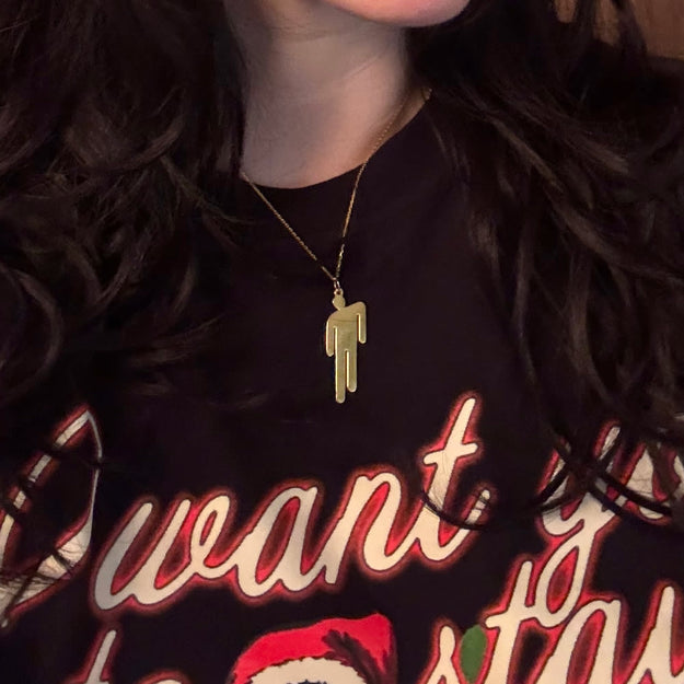 Gold Blohsh Pennant Necklace