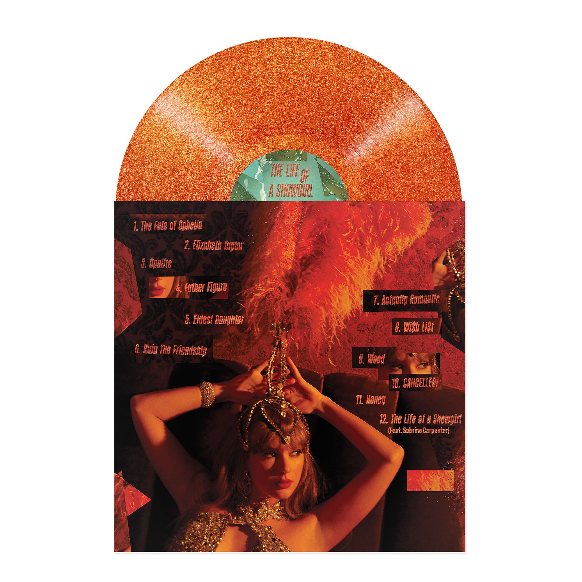 THE LIFE OF A SHOWGIRL: SWEAT AND VANILLA PERFUME PORTOFINO ORANGE GLITTER VINYL