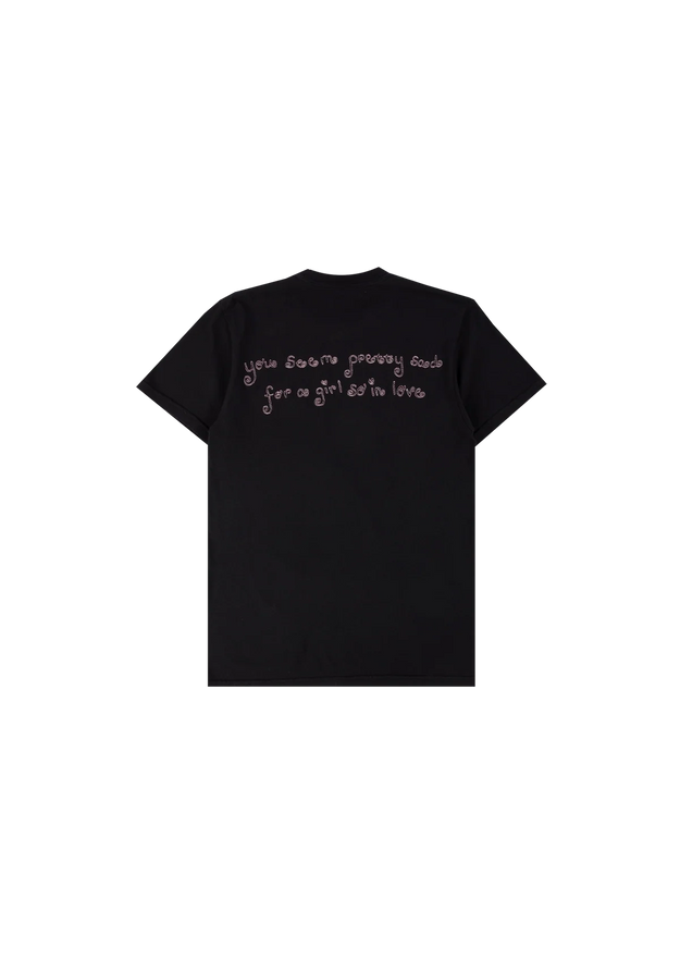 swing embroidered oversized youth black t-shirt