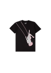 swing embroidered oversized youth black t-shirt
