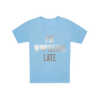 working late silver foil graphic tee