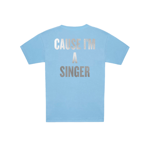 working late silver foil graphic tee